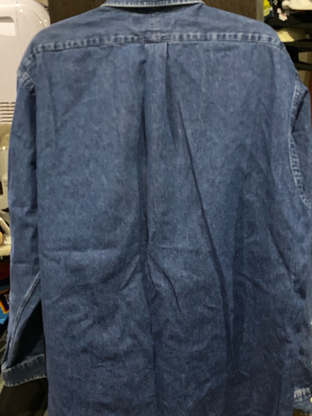 Ralph Lauren Dark Blue Denim oxford jean shirt XL cotton polo - Picture 6 of 6